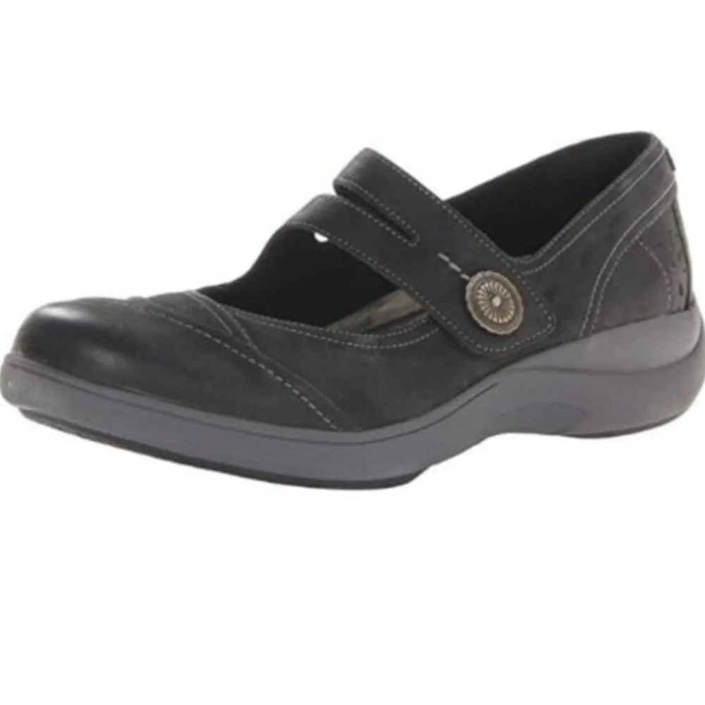 Leather Cushioned Mary-Jane Women's RevShow Stridarc Charcoal Sz 8 Sporty Aravon